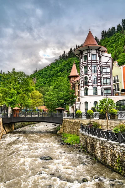 El río Borjomula en Borjomi, Georgia — Foto de Stock