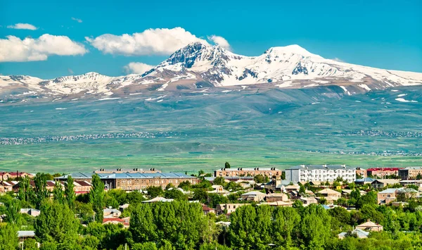Ermenistan, Gyumri 'den Aragats Dağı manzarası — Stok fotoğraf