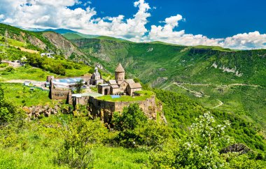 Ermenistan 'daki Tatev Manastırı' nın hava görüntüsü