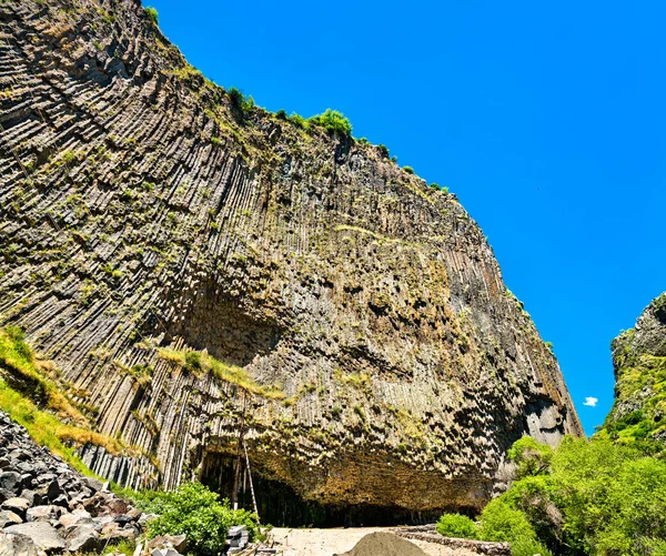 Basalt column formations in the Garni Gorge, Armenia — 스톡 사진