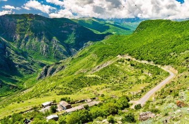 Ermenistan 'da Halidzor' daki Vorotan nehir kanyonu