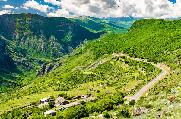 Vorotan river canyon bei halodzor in armenien — Stockfoto