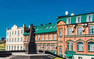 Grigory Kozlovsky anıtı, kasabanın kurucusu, Syzran, Rusya