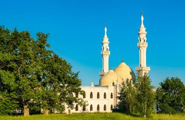 Bolgar 'daki beyaz camii. Tataristan, Rusya 'daki Unesco dünya mirası