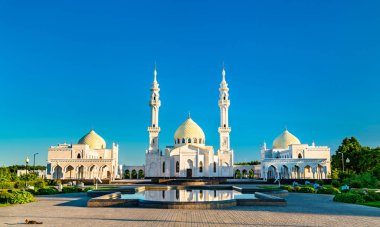 Bolgar 'daki beyaz camii. Tataristan, Rusya 'daki Unesco dünya mirası