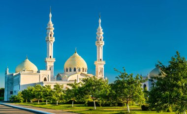 Bolgar 'daki beyaz camii. Tataristan, Rusya 'daki Unesco dünya mirası