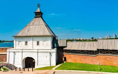 Kazan Kremlin 'in Taynitskaya Kulesi. Tataristan, Rusya 'daki Unesco dünya mirası