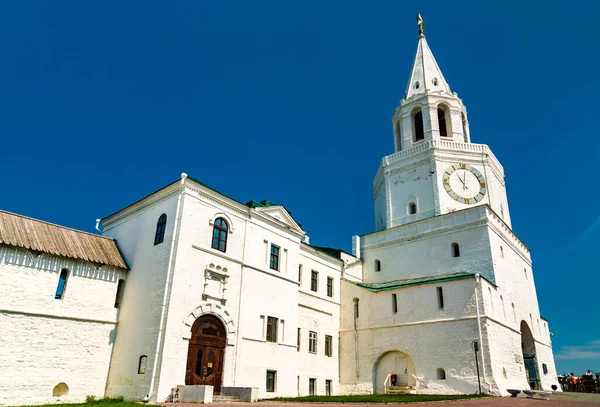 Torre Spasskaya Del Kremlin Kazán Patrimonio Humanidad Por Unesco Tartaristán — Foto de Stock