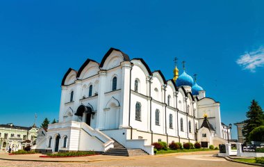 Kazan Kremlin 'deki Annunciation Katedrali. Tataristan, Rusya 'daki Unesco dünya mirası