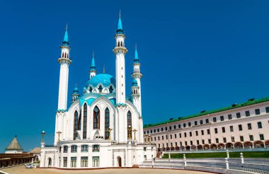 Rusya 'nın Tataristan kentindeki Kazan Kremlin kentindeki Kul Şerif Camii, Unesco dünya mirası