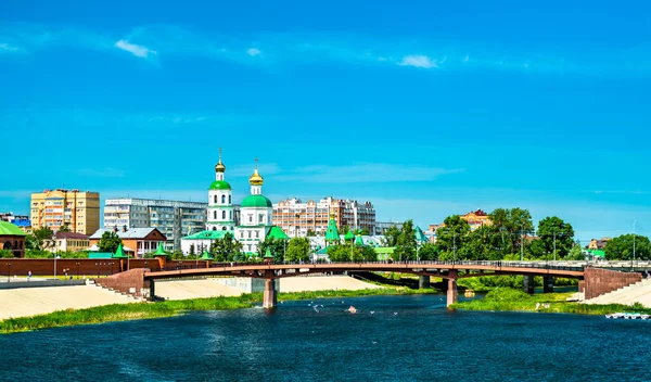 Cityscape Yoshkar Ola Malaya Kokshaga River Yoshkar Ola Mari Russia — Stock Photo, Image