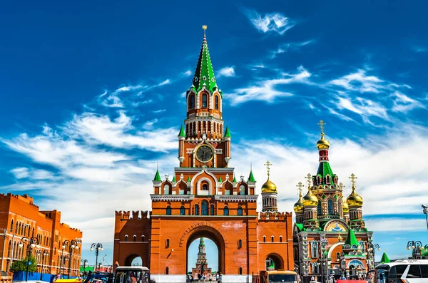 Torre Blagoveshchenskaya Catedral Anunciação Mari Rússia — Fotografia de Stock