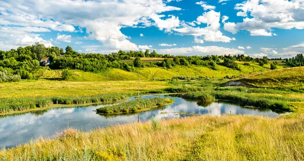 Lago em Bolshoe Gorodkovo - região de Kursk, Rússia — Fotografia de Stock