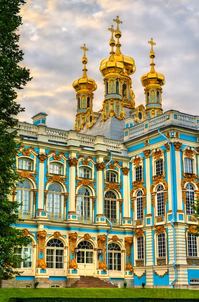 俄罗斯圣彼得堡附近普希金凯瑟琳宫的复活教堂 — 图库照片