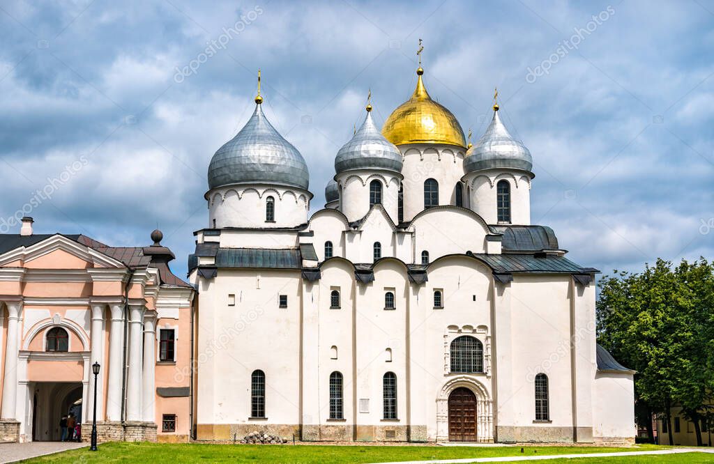 Holy Sophia Cathedral in Kremlin of Great Novgorod, Russia