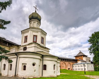 Intercession of the Theotokos Church in Kremlin of Great Novgorod, Russia clipart