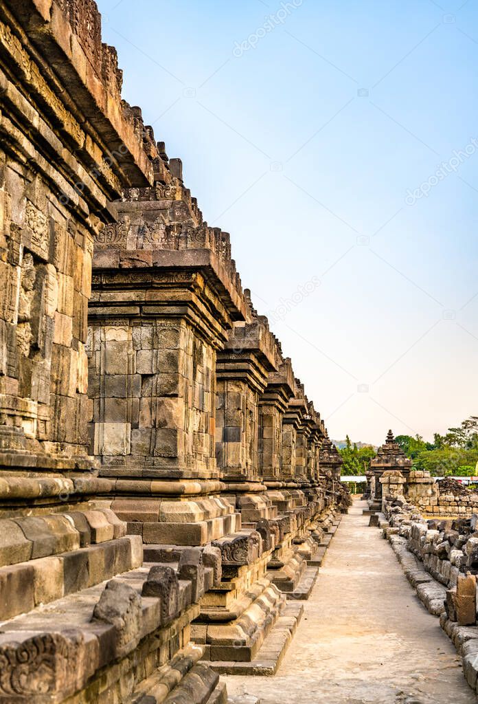 Candi Plaosan, a Buddhist temple at Prambanan in Indonesia