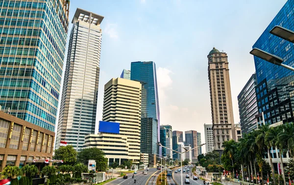 Jakartas centrala affärsdistrikt i Indonesien — Stockfoto
