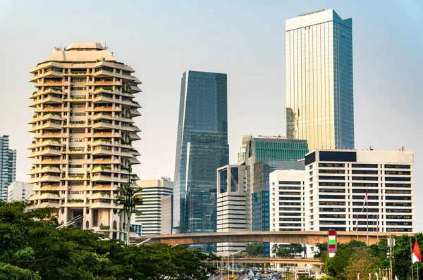 Jakarta Central Business District v Indonésii — Stock fotografie