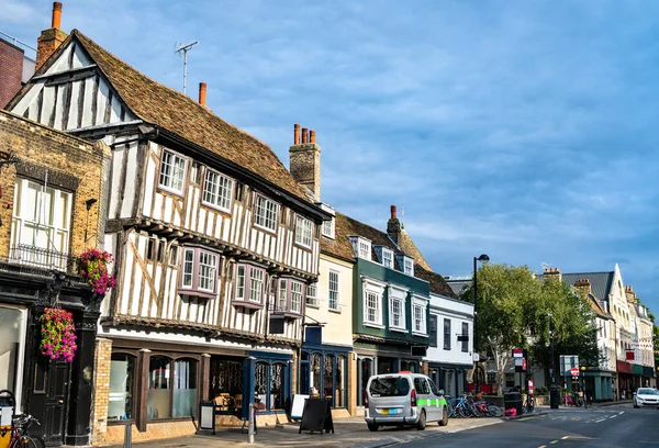 Casas tradicionais em Cambridge, Inglaterra — Fotografia de Stock