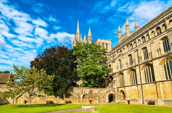 İngiltere 'deki Peterborough Katedrali manzarası — Stok fotoğraf