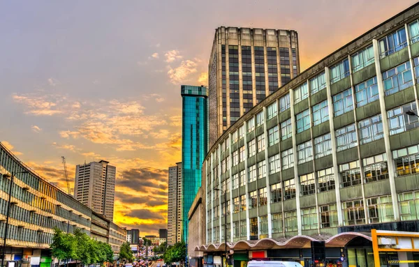 View of Birmingham at sunset. England, West Midlands — Stock Photo, Image