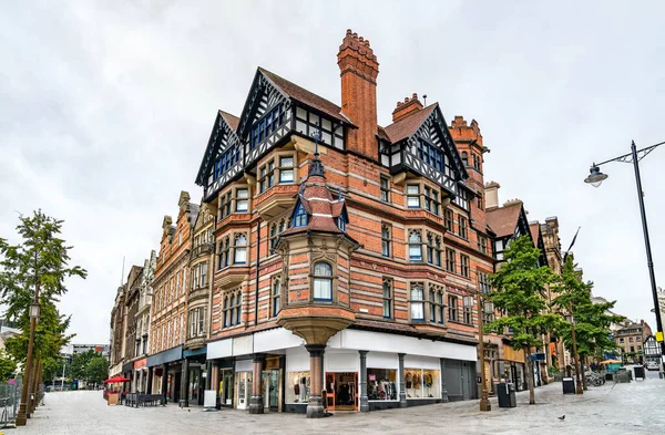 Arquitetura tradicional em Nottingham, East Midlands, Reino Unido — Fotografia de Stock