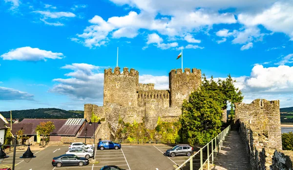 Galler 'deki Conwy Kalesi, Birleşik Krallık — Stok fotoğraf