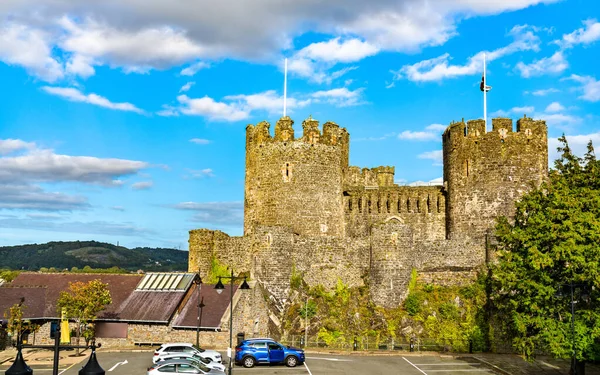 Galler 'deki Conwy Kalesi, Birleşik Krallık — Stok fotoğraf