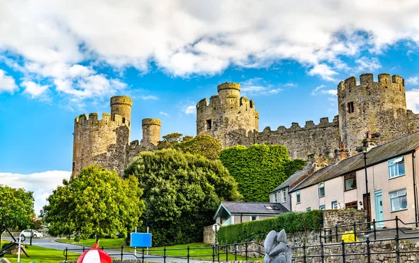 Galler 'deki Conwy Kalesi, Birleşik Krallık — Stok fotoğraf