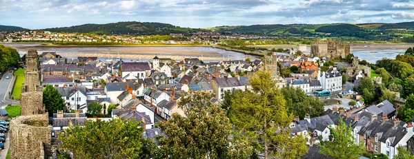 Stadsbilden av Conwy i Wales, Storbritannien — Stockfoto