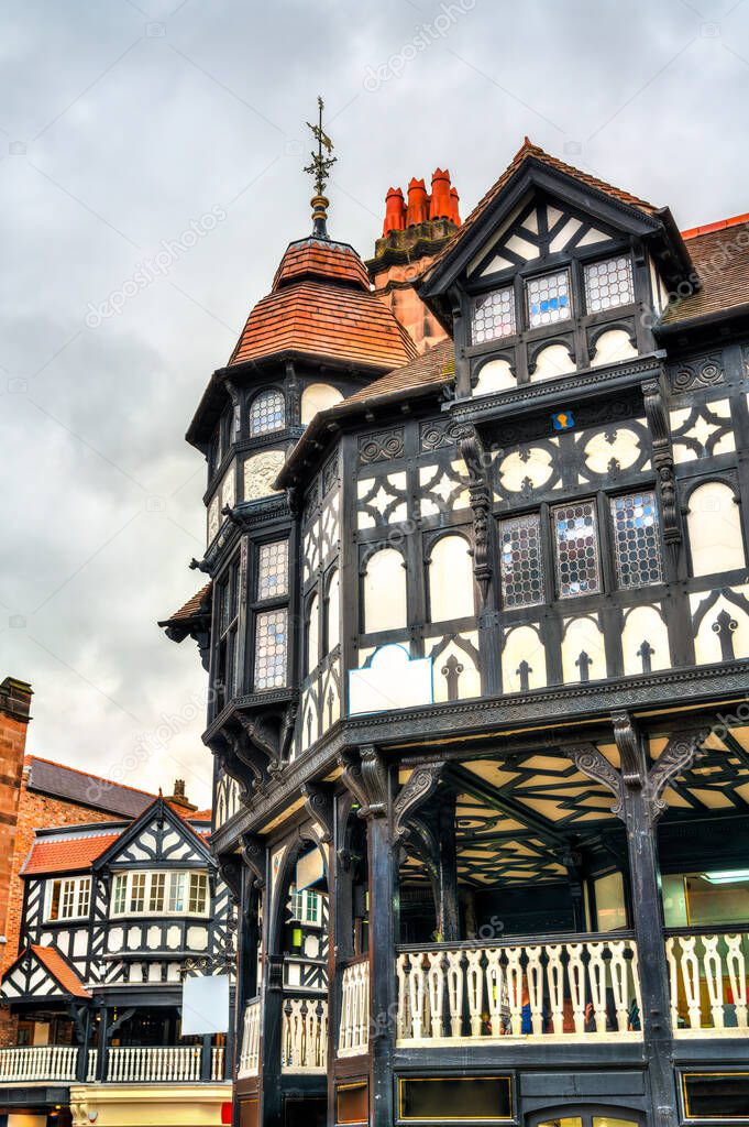Traditional Tudor English style house in Chester, England