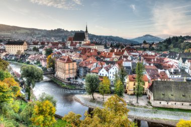 Cesky Krumlov Şehir Manzaralı
