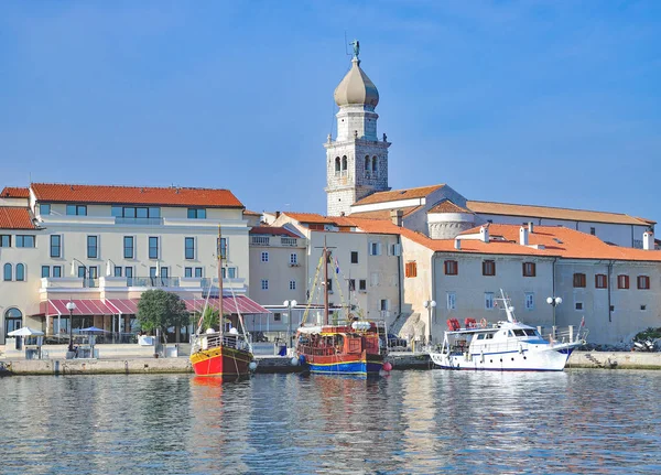 Krk Town, Krk, Mar Adriático, Kvarner, Croácia — Fotografia de Stock