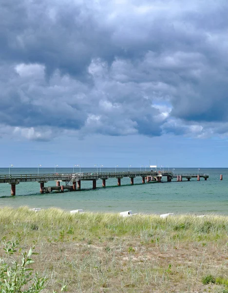 Mola Goehren, Ostrov Rujána, Baltské moře, Německo — Stock fotografie