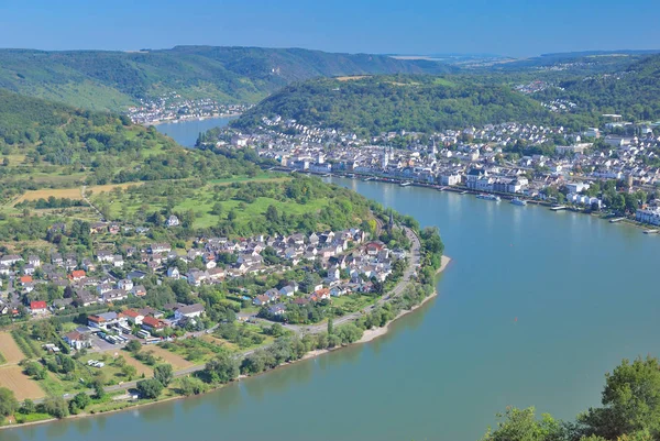 Boppard, στον ποταμό Ρήνο, Ρηνανία-Παλατινάτο, Γερμανία — Φωτογραφία Αρχείου