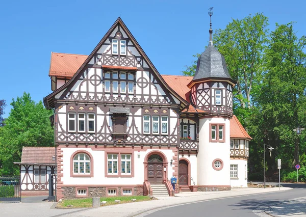 Historische postkantoor, Bad Liebenstein, Thüringen, Duitsland — Stockfoto