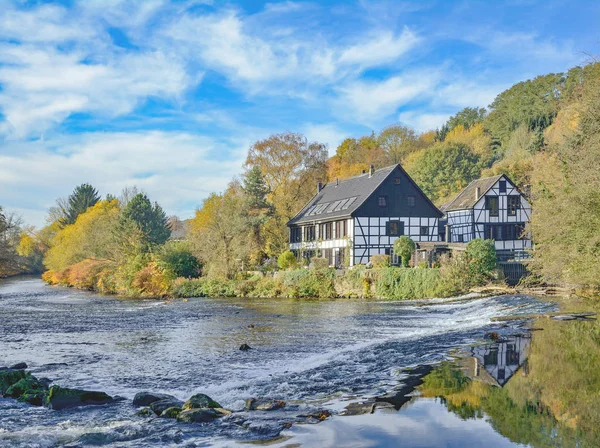 Wupper folyó, Solingen, Bergisches Land, Németország — Stock Fotó