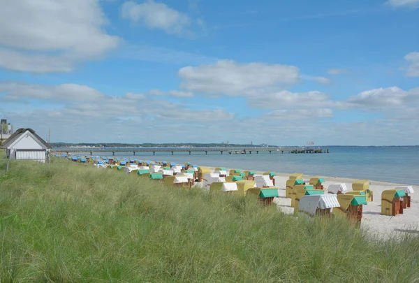 Playa Scharbeutz Mar Báltico Cerca Timmendorfer Strand Schleswig Holstein Alemania —  Fotos de Stock