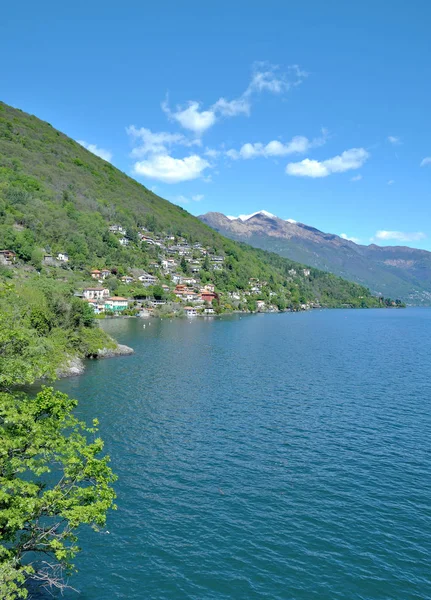 Λίμνη Ματζιόρε, Canton Ticino, Ελβετία — Φωτογραφία Αρχείου