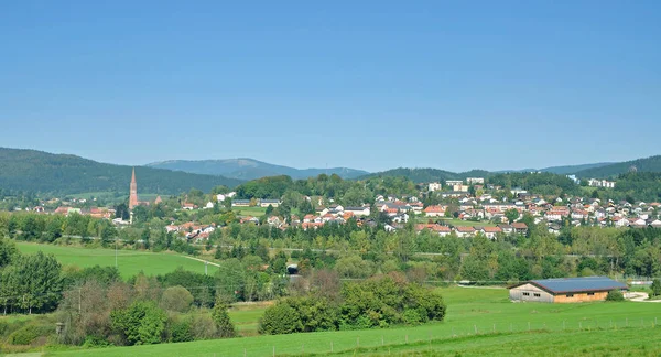 Villaggio Zwiesel Nella Foresta Bavarese Bassa Baviera Germania — Foto Stock
