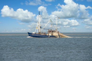 Shrimp Boat in Wattenmeer National Park,North Sea,Germany clipart