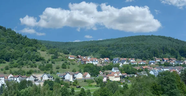 Villaggio Heimbuchenthal Nella Regione Spessart Baviera Germania — Foto Stock