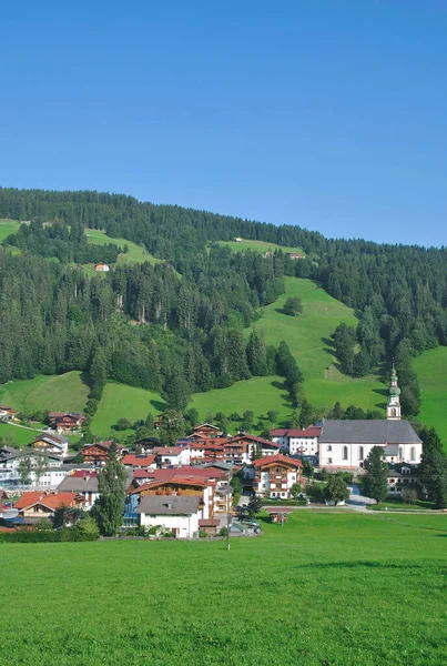 Pueblo Oberau Wildschoenau Tirol Austria —  Fotos de Stock