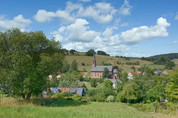 Village Rothenbuch Dans Région Spessart Bavière Allemagne — Photo