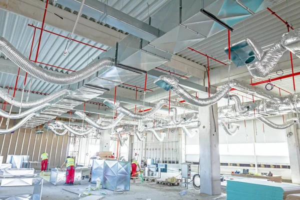 Esnek klima ve itfaiye sistemi yerleştirilir 