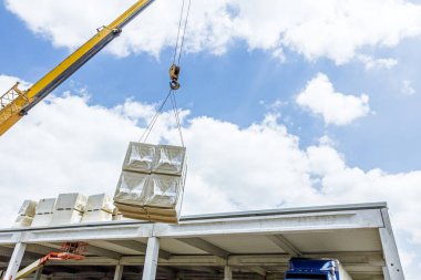 Vinçler-Mobil vinç cam yünü çatı büyük u paketi yükseltme