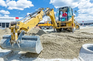Ekskavatör'ın aracı, ön kova, bıçak, ayrıntı