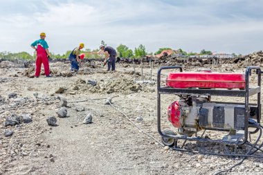 Taşınabilir yakıt jeneratör elektrik güç kaynağı yapı at için