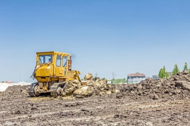 Ağır protip inşaat makine site oluşturma, toprak kaldırma.